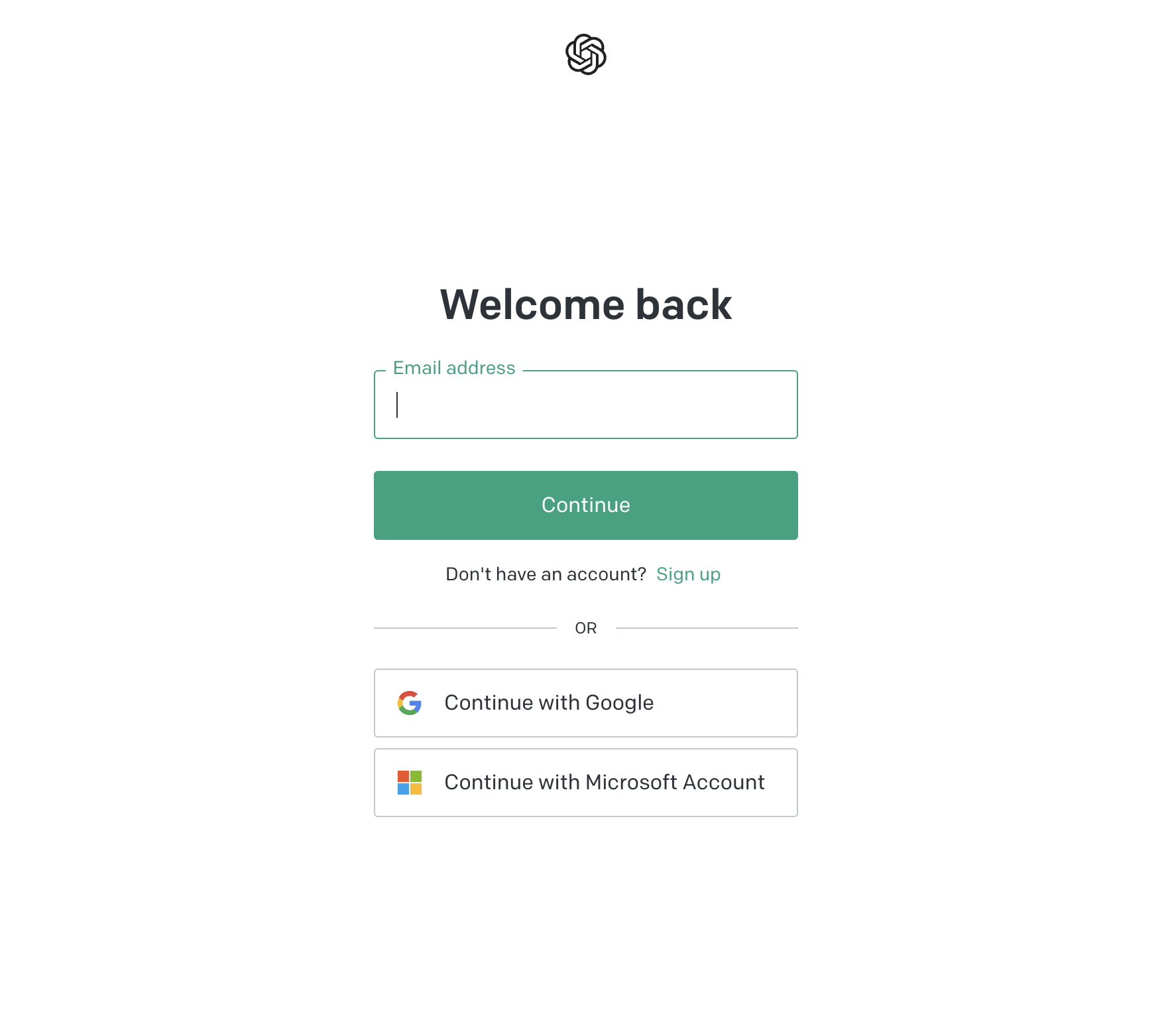 OpenAI account login